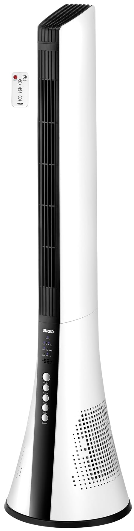 Unold 86890 TURMVENTILATOR View, mit 3-stufiger Geschwindigkeitsregelung, zuschaltbarer 60° Oszillat