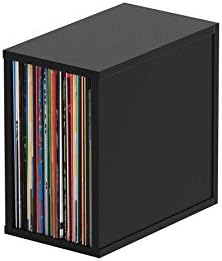 Glorious Record Box black 55 - bis zu 55 Platten im 12''-Format, problemlos stapelbar, schwarzes Shr