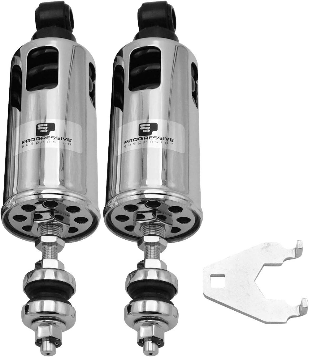 PROGRESSIVE SUSPENSION 422-4002C Schocks, Chrome, Heavy Duty