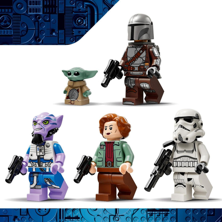 LEGO Star Wars 75447 Razor Crest - The Mandalorian und Grogu Set mit 4 Minifiguren & Grogu Figur - G