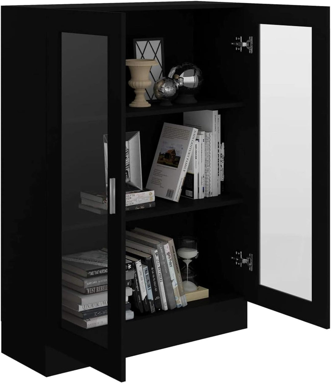 Festnight Vitrinenschrank Bücherschrank Sideboard Kommode Beistellschrank Mehrzweckschrank Standschr