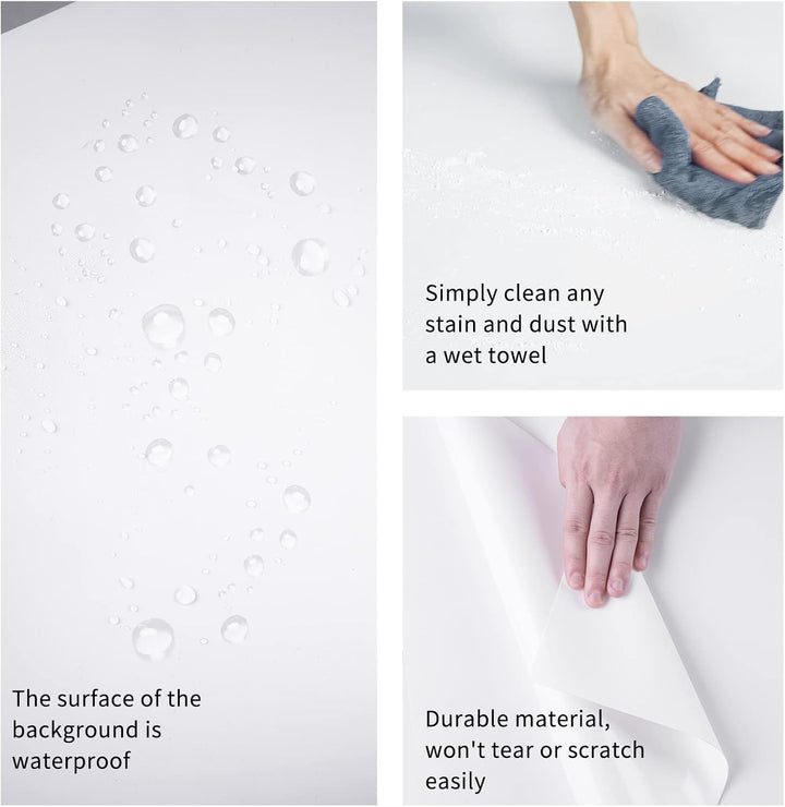 Selens PVC Hintergrund Fotografie 60x130cm Weiss Hintergründe Fotohintergrund Weiss Wasserdicht Matt