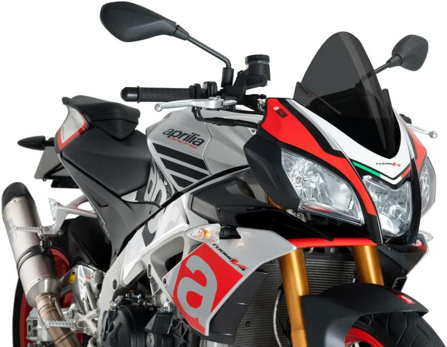 Puig 7615 F Racing Bildschirm für Aprilia Tuono V4 RR/Factory 15 "17-, Dark Smoke Stärk getönt, Stär
