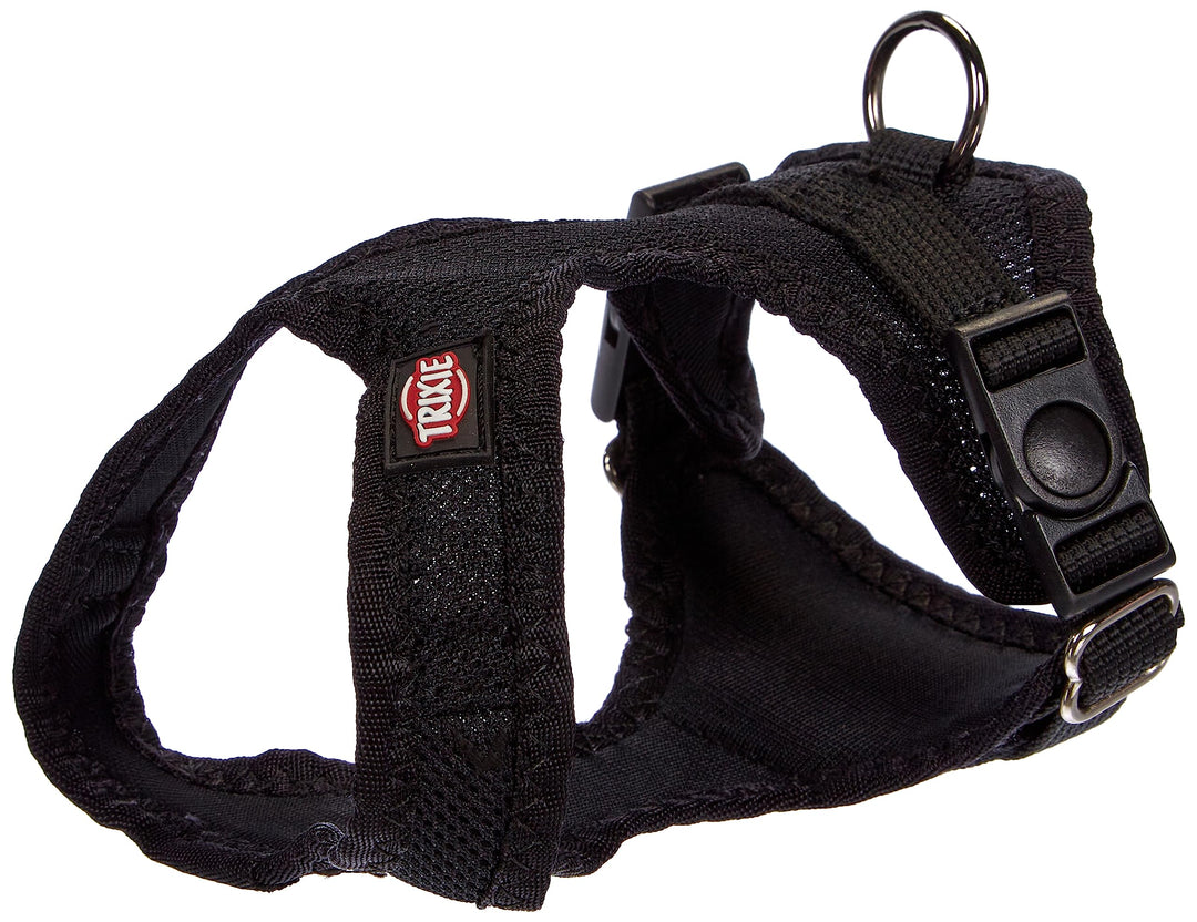 TRIXIE Comfort Soft Touren-Geschirr Grösse XXS–XS: Brustumfang 25–35 cm/15 mm in schwarz - gepolster