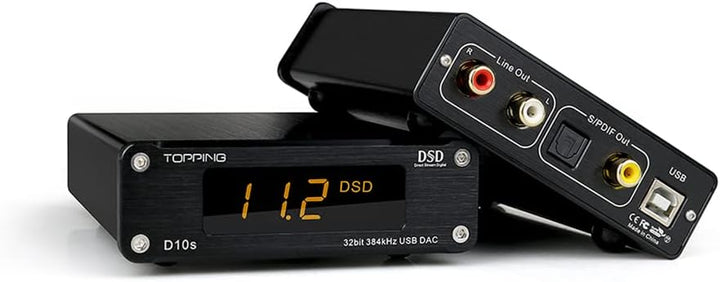 TOPPING D10s HiFi DAC USB Decoder HiFi XMOS XU208 ES9038Q2M DAC Optisch Koaxial DSD256 384kHz Audio