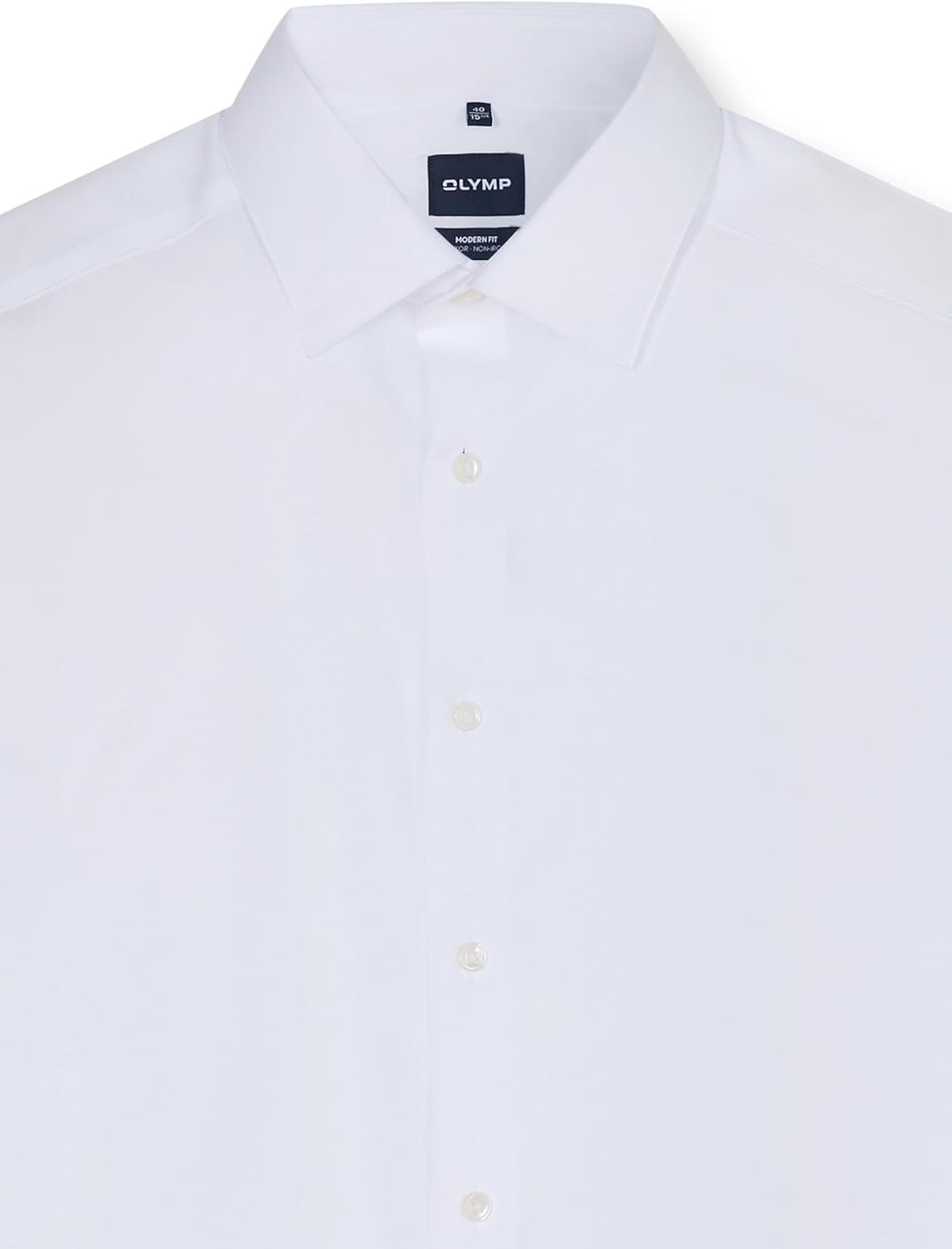 OLYMP Herren Businesshemd Langarm Luxor,Rotationsdruck,modern fit,Global Kent 37 Weiss, 37 Weiss