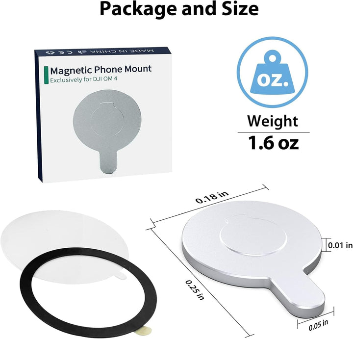 Aerbeis DJI Magnetische Ringklemmhalterung – für Magsafe DJI OM 6 / OM 5 / OM 4 / OM 4 SE Adapterhal
