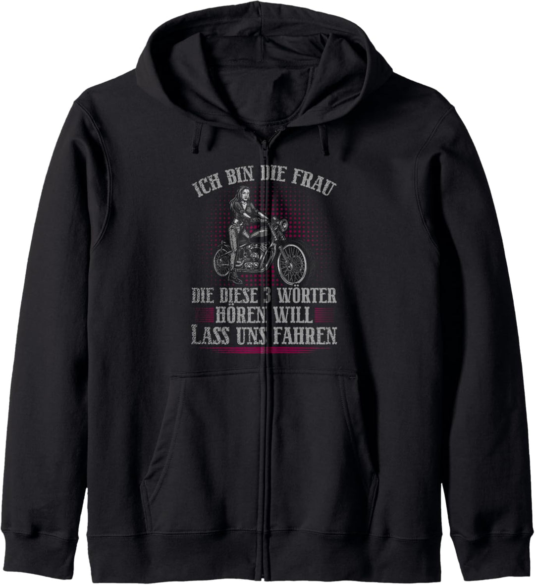 Lass Uns Motorrad Fahren Frauen Biker Kapuzenjacke