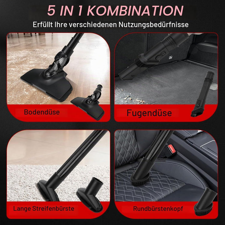 Akku Handstaubsauger, kompatibel mit Milwaukee M 18V-Akku (ohne Batterie), 10000 Pa Tragbar Staubsau