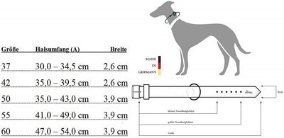 HUNTER MAGIC STAR Hundehalsband, mit Sternen, Leder, weich, 55 (M), rot rot 55 (M), rot 55 (M)