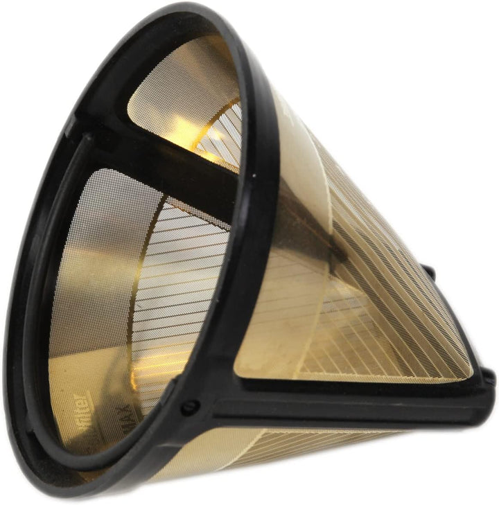 SeleXions Kaffee Goldfilter mit Titan antihaft Hartschicht 6-12 Tassen, Kaffeefiltergrösse 1x4 mit F