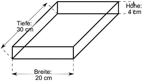 Regalkorb, klassisch, rechteckig, Braun, T 30 x 20 x 4 cm, Korbgeflecht, 4 x 30 x 20 cm (H x T x B)