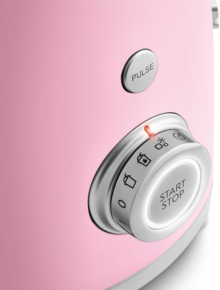 Smeg, BLF03PKEU, 1,5 l Standmixer, 4 -Geschwindigkeitsstufen, 4 Automikprogramme, Abnehmbare Doppelk