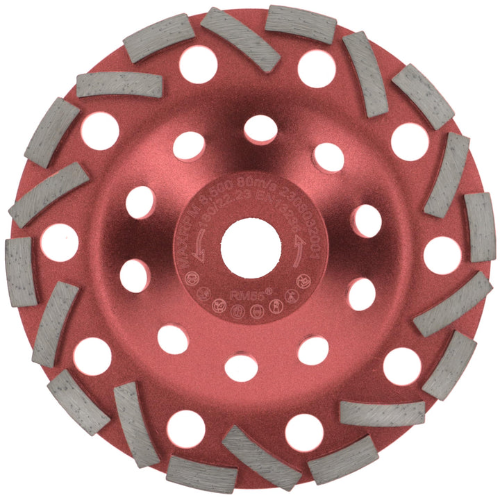 PRODIAMANT Diamant Schleiftopf Extra Speed Beton 180 mm x 22,2 mm Schleifteller für Beton Fliesenkle