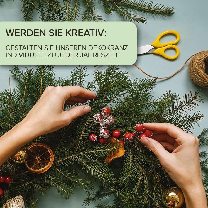 Kobolo Dekoschale Kerzenhalter Adventskranz Draht - aus Metall - schwarz - für 4 Kerzen - 38 cm
