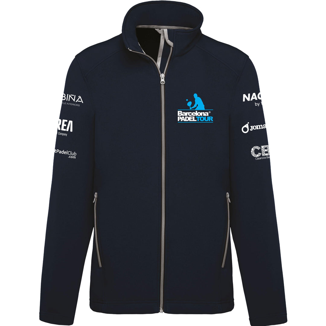Barcelona Padel Tour - Wasserdichte Herren Softshell Jacke mit Reissverschluss und Padel - Sportbekl
