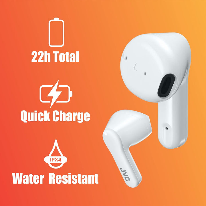 JVC Earbuds HA-A3T Headphones HAA-3TWU (Wireless IN-Ear White)