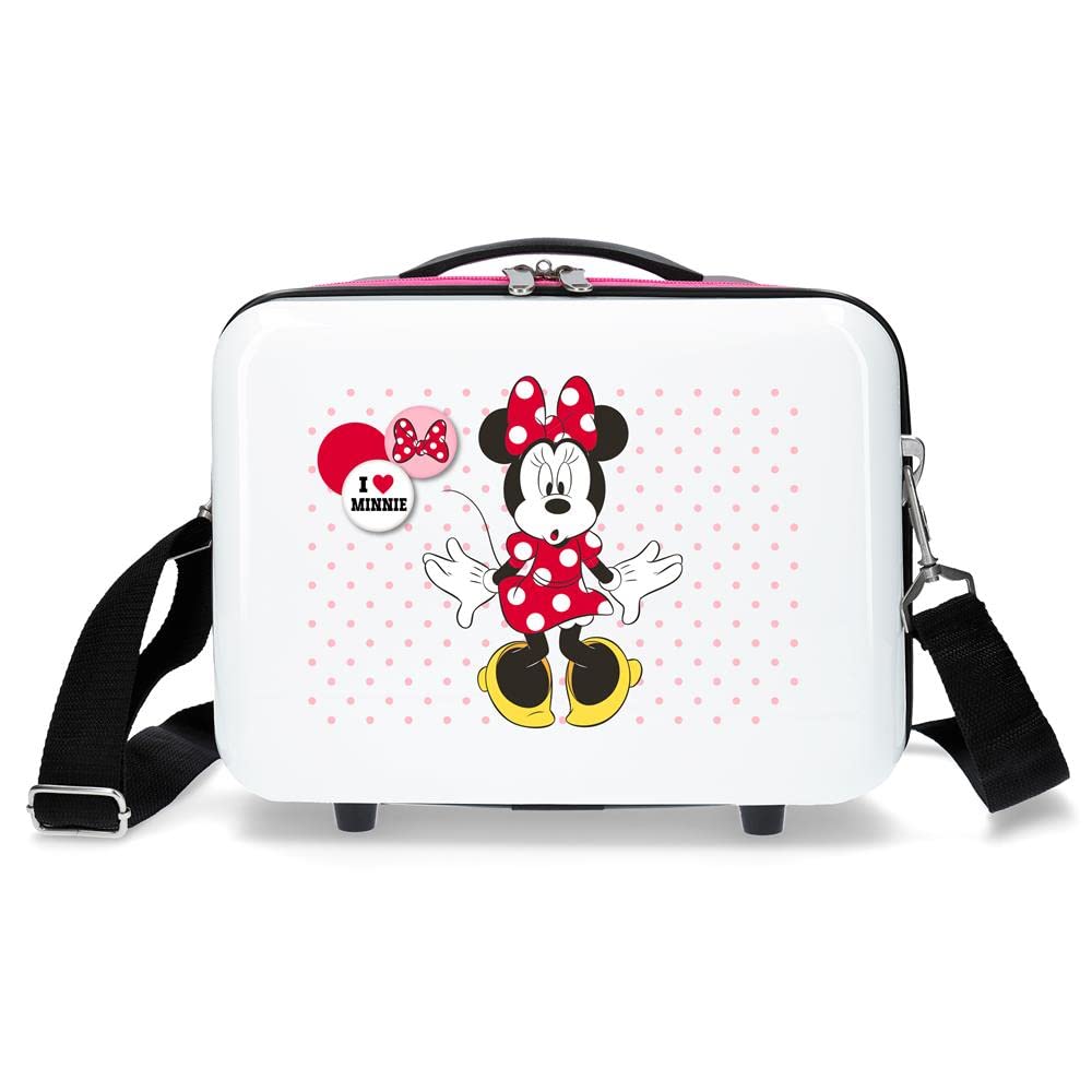 Disney Minnie Enjoy the Day Anpassungsfähiger Schönheitsfall Weiss 66x48x26 cms ABS Gelb Toilettenta