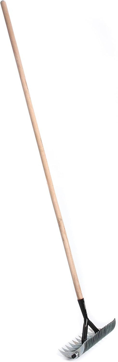 Handvertikutierer Schneidrechen 40cm Kultivator Rasenlüfter Bodenbelüfter Harke mit Stiel 145cm