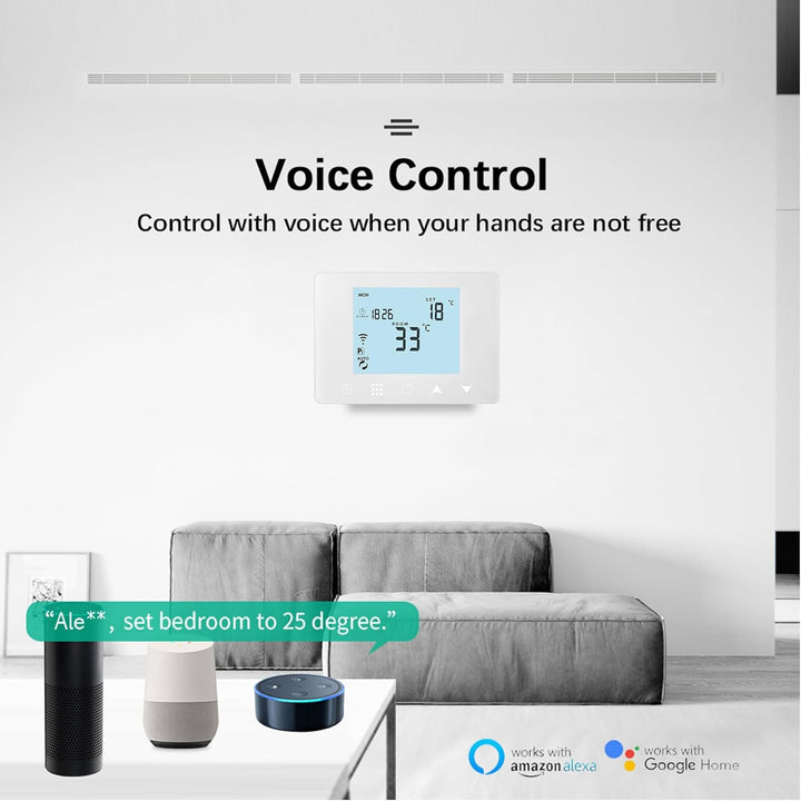 Dogepro WiFi Thermostat Thermostat für Gas/Wasserkessel, Smart Wandthermostat, kompatibel mit Alexa