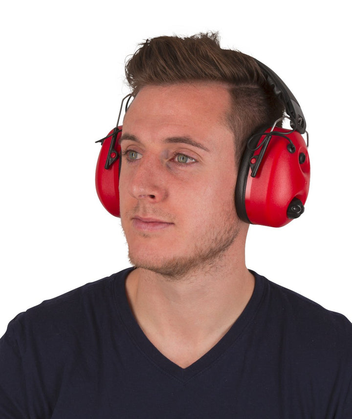 Kerbl 34490 Gehörschutz Noise Cancelling, elektronisch, SNR 31 dB, Rot