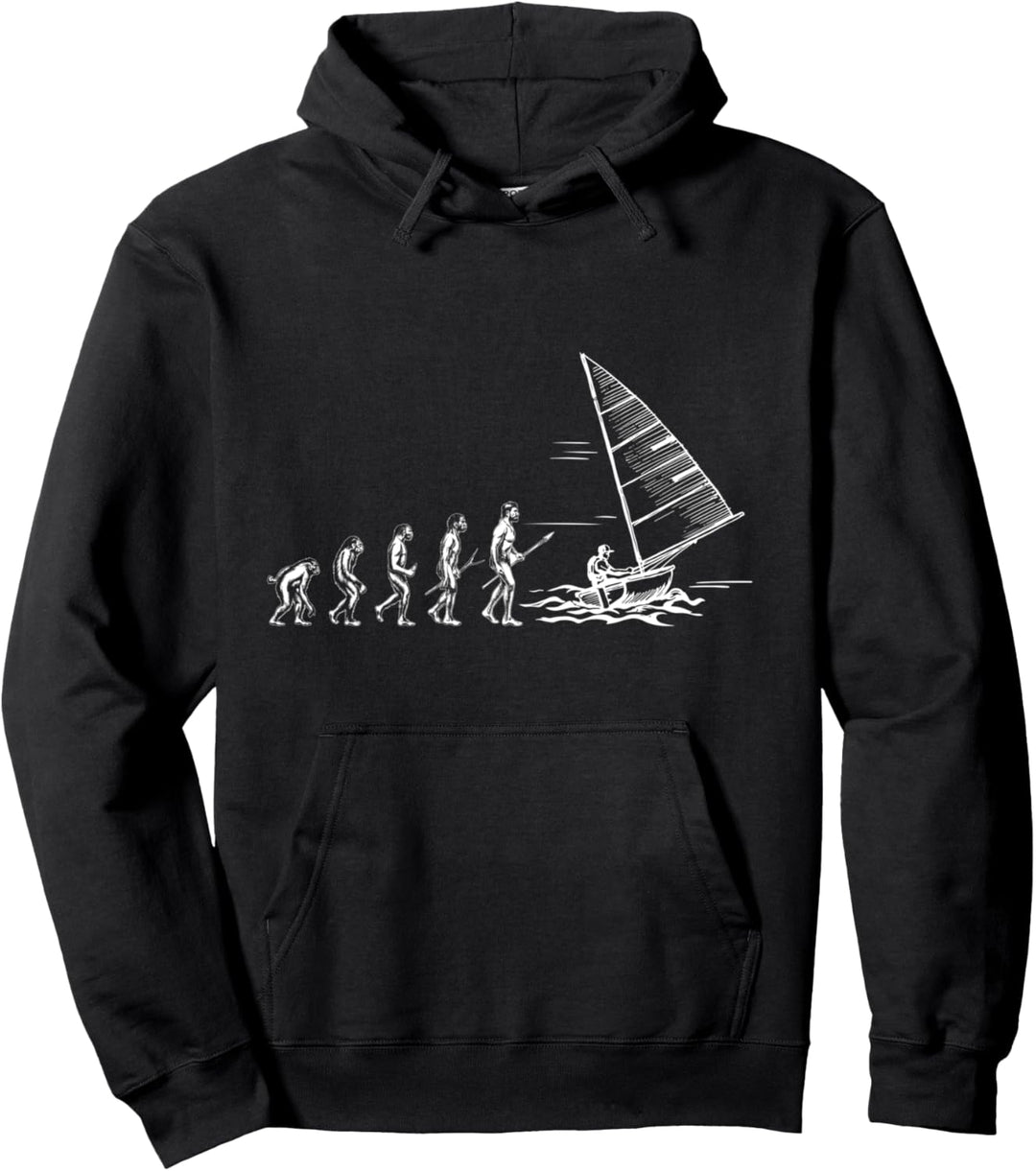 Evolution Segelschiff Segler Skipper Fun Segeln Pullover Hoodie