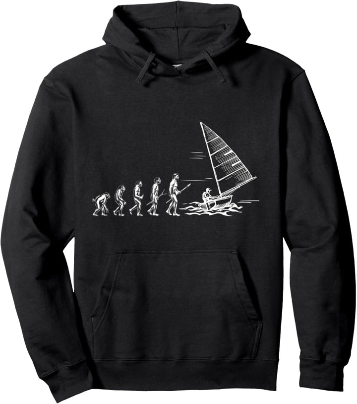 Evolution Segelschiff Segler Skipper Fun Segeln Pullover Hoodie