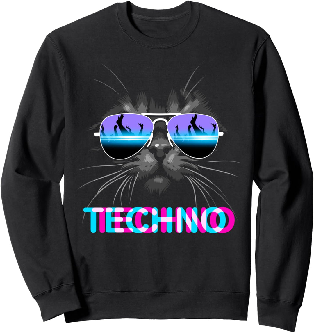 Cat Techno, DJ Electro Musik Sweatshirt