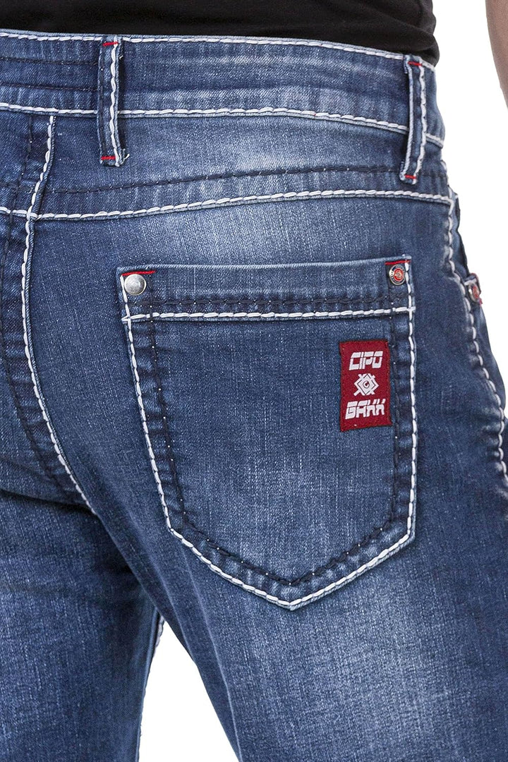 Cipo & Baxx Herren Regular Fit Jeanshose Denim Pants Jeans Hose, Cd704-b