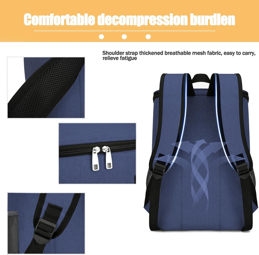 Kühlrucksack, Gross Isolierte Kühltasche, 30L Wasserdichten Kühltasche Rucksack, Ultraleicht Rucksäc