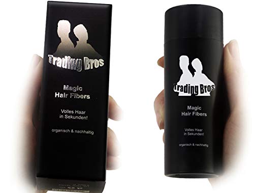 XXL Premium Streuhaar Schütthaar Haarverdichtung Trading Bros Magic Hair Fibers Schwarz 28g, Schwarz