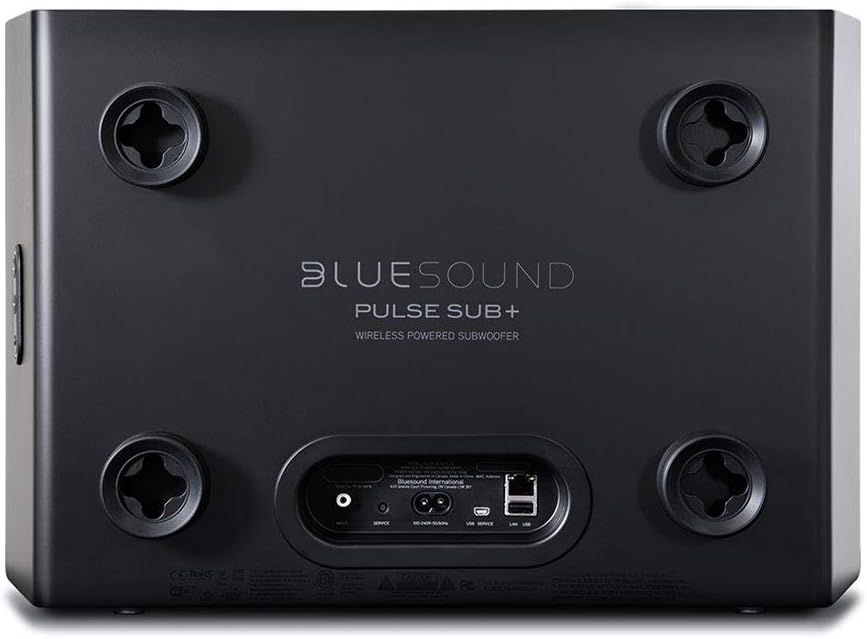Bluesound Pulse SUB+ kabelloser Aktiv-Subwoofer - Schwarz Black, Black