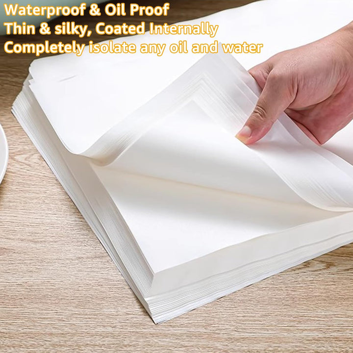 APACALI 300 Blatt Butterbrotpapier, 30x40CM Käsepapier, Wachspapier für Lebensmittel, Brotpapier wei