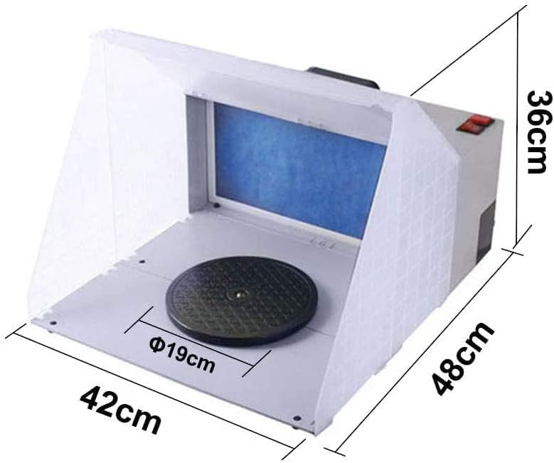 HINOPY 3m³/min Airbrush, 25W Mini Absauganlage Spritzkabine Lackierkabine Sprühbox Für Farbnebel Aus