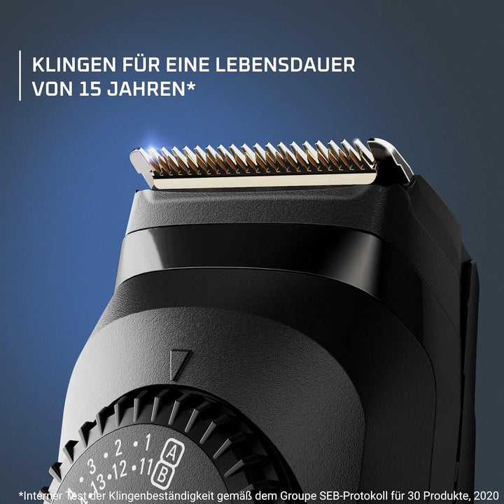 Rowenta Virtuo Bartschneider, 39 Einstellungen für jede Bartlänge (0,5 bis 20 mm), Titan-Klingen, 18