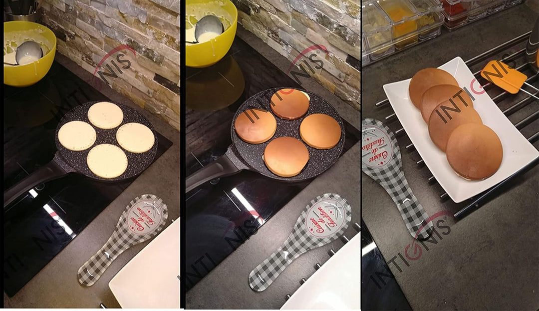 Pancake Fried Egg Pan Diameter 27 cm with Greblon Ceramics Coating Induction Ceramic Gas Electric 4