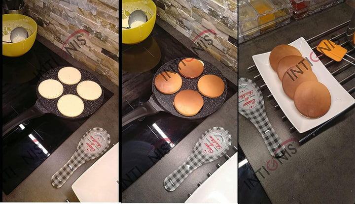 Pancake Fried Egg Pan Diameter 27 cm with Greblon Ceramics Coating Induction Ceramic Gas Electric 4