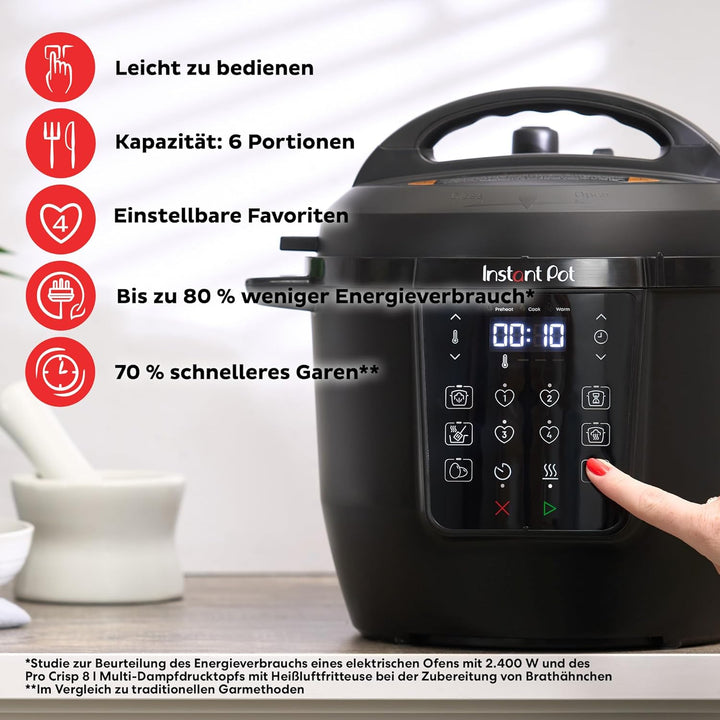 Instant Pot Multikocher, 5.7L 7-in-1 Smart Cooker - Schnellkochtopf, Schongarer, Reiskocher, Sautier