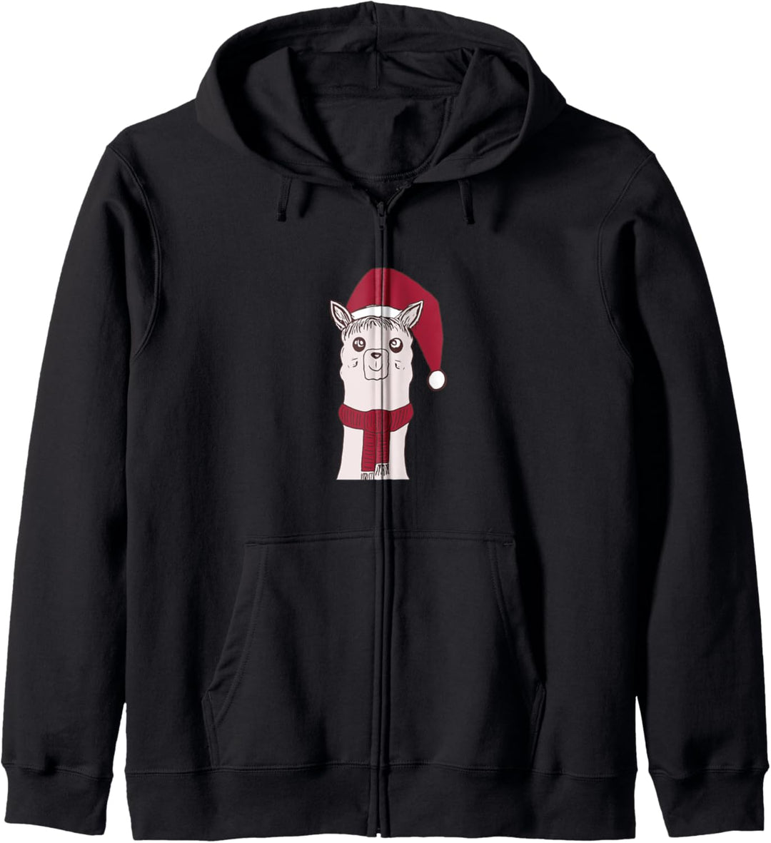Weihnachten - Lama Alpaka Kapuzenjacke