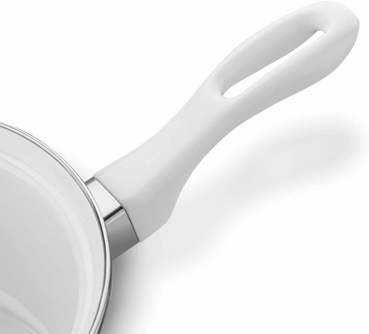 PULLMER Stielkasserolle 1L, Milchtopf, Butterpfännchen, Sossentopf, rustikales Design Milchtopf 1L,