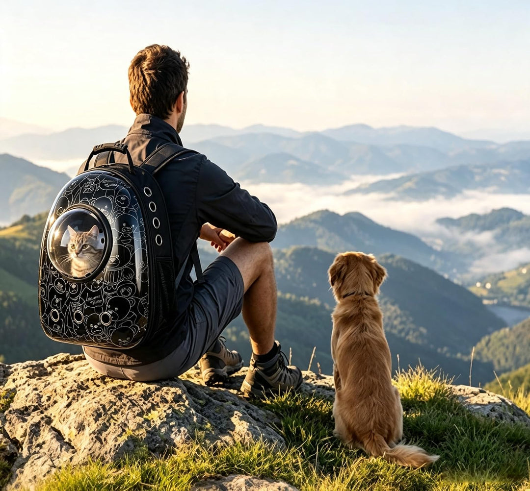 PETCUTE Hunderucksack,Atmungsaktive Hundetasche Haustier Hunde für Kleine Katzen Hunde,Raumkapsel Ha