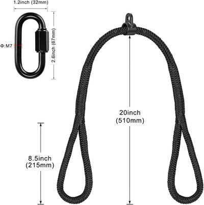 Kipika Trizeps Seil 101,6 cm-Heavy-Duty Nylon Gym Pull Down Seil für Kabel-Maschine - Kabel-Maschine