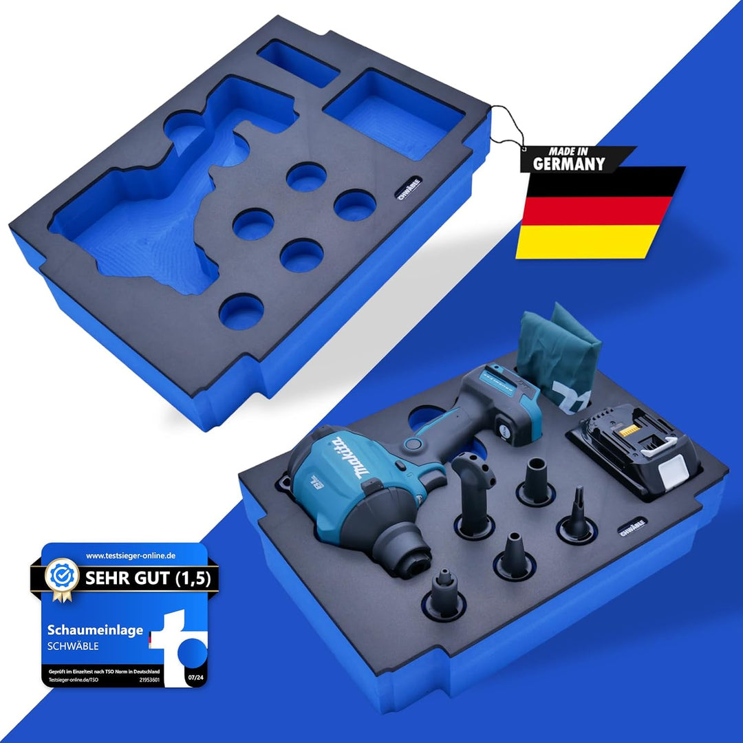 SCHWÄBLE® Schaumeinlage Schaumstoffeinlage für Makita Akku-Ausbläser DAS180