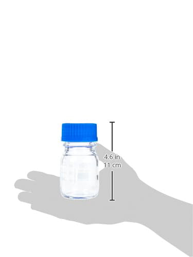 neoLab E-1429 Laborflaschen, GL 45, 100 mL, Iso-Gewinde, Kappe + Ausgiessring (10-er Pack)