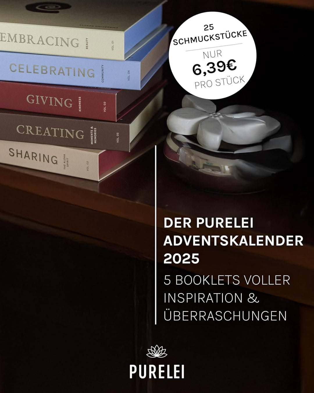 PURELEI® Schmuck Adventskalender 2025 (Gold) – 25 exklusive Schmuckstücke für jeden Anlass – Advents