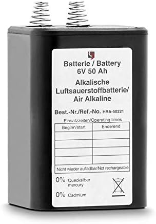 UvV ES-Team HRA5221 Batterie für Baustellenleuchten (50Ah Luft Sauerstoff) 6V 4R25 (4), 4