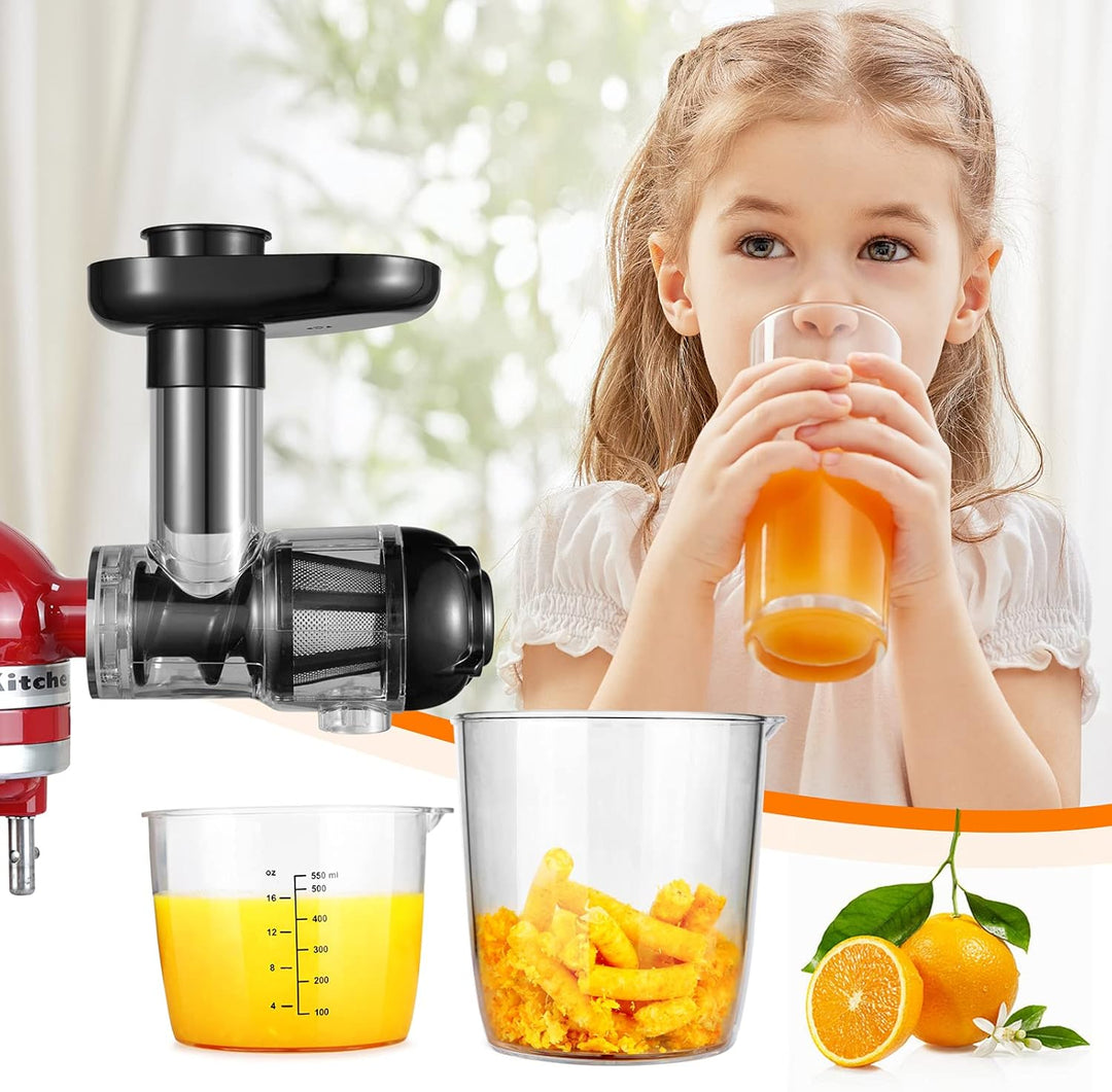 Gdrtwwh Entsafter Aufsatz für KitchenAid Ständermixer,Slow Juicer Zitrussaftpresse Zubehör, Kau-Ents