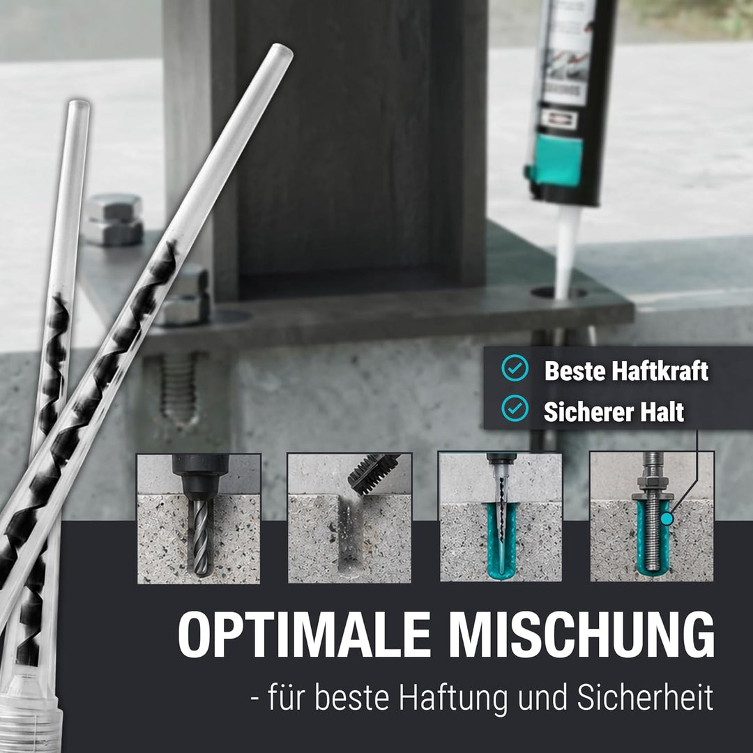 VOOXA Premium Statikmischer für Verbundmörtel, aus Kunststoff, für alle gängigen Injektionsmörtel Ka