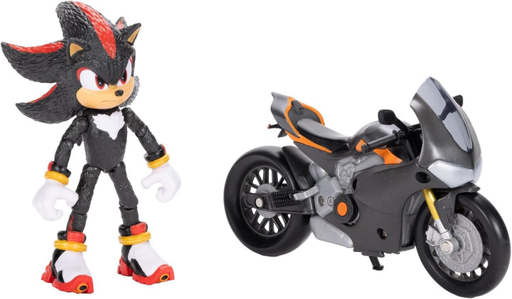 Sonic 3 der Film Shadow-Figur, 15 cm, beweglich, inklusive Shadow-Mobile von Jakks Pacific, Akustisc