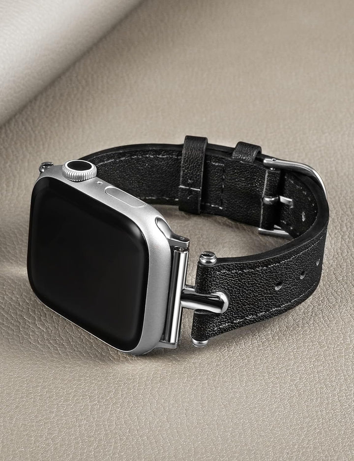 Wearlizer Lederarmband Kompatibel mit Apple Watch Armband 41mm 38mm 40mm Damen, Echtesleder Armband